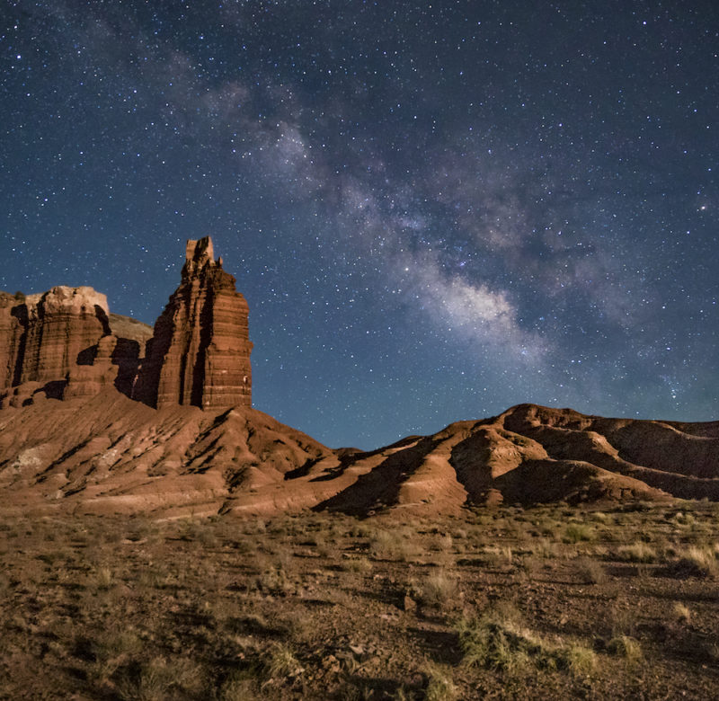 10:55 PM, Capital Reef National Park, Chimney Rock and Milky Way