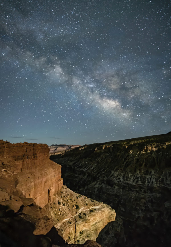 11:53 PM, Capitol Reef National Park, Sunset Point Canyon with Milky Way