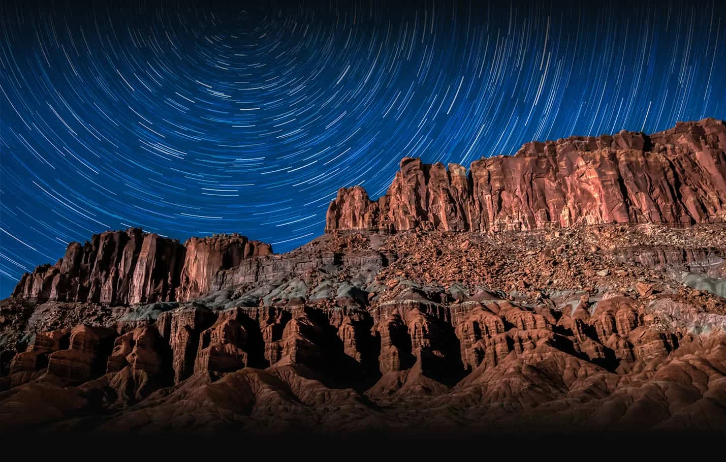 11:30 PM, Capitol Reef National Park, Chimney Rock and Star Circles